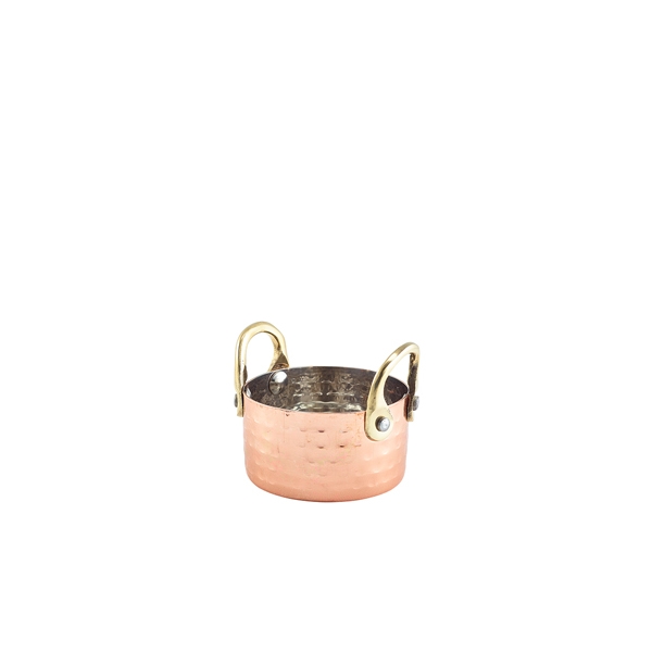 GENWARE | MINI HAMMERED COPPER CASSEROLE DISH 7.5 X 4CM X 12 | MHCD7C