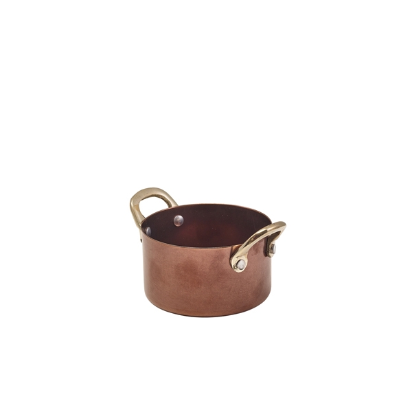 GENWARE | COPPER VINTAGE STEEL MINI CASSEROLE DISH 9 X 5.25CM X 6 | SCD9CV