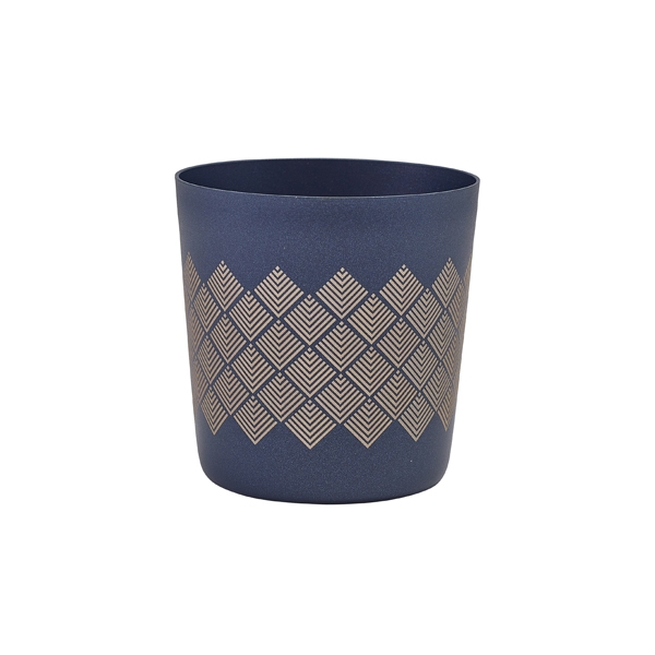 GENWARE | METALLIC BLUE DIAMOND SERVING CUP 8.5 X 8.5CM X 12 | SVCD8MTBL