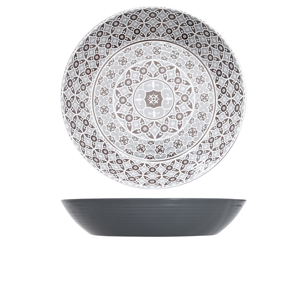 GENWARE | GREY MARRAKESH MELAMINE BOWL 42.5 X 8CM | MK430939