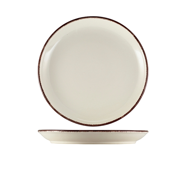 GENWARE | SERENO STONEWARE BROWN COUPE PLATE 24CM X 6 | CP-SBR24