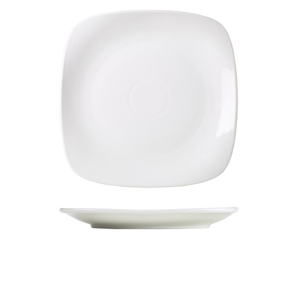 GENWARE | PORCELAIN ROUNDED SQUARE PLATE 29CM X 6 | 184529