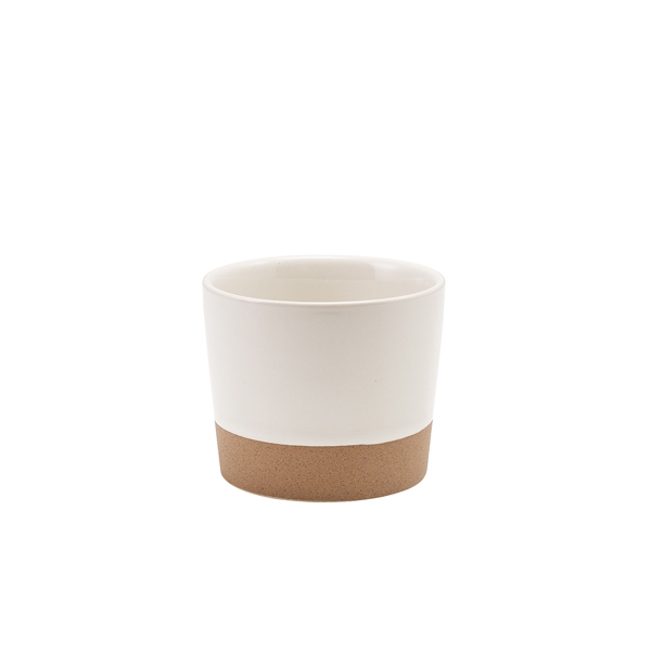 GENWARE | KAVA WHITE STONEWARE CHIP CUP 9 X 7.4CM X 6 | CC-KW9