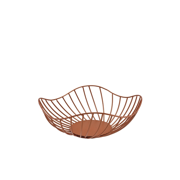 GENWARE | LOTUS LEAF COPPER WIRE BASKET 28.5 X 10CM | WBSL2810C