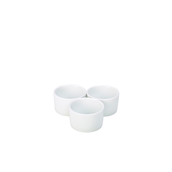 GENWARE | PORCELAIN CONTEMPORARY SMOOTH RAMEKIN 6.5CM X 6 | RAMCON6-W