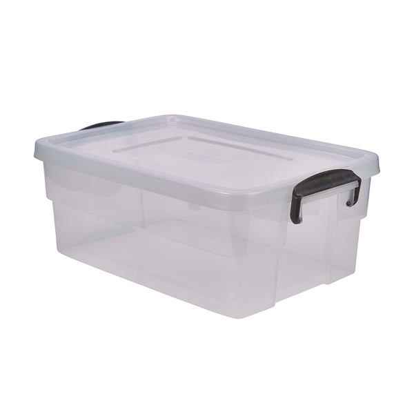 GENWARE | STORAGE BOX 38L W/ CLIP HANDLES X 4 | 10280
