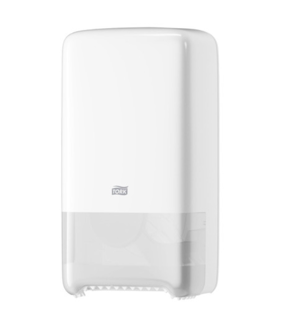 TORK | TWIN MID-SIZED TOILET ROLL DISPENSER WHITE | 557500