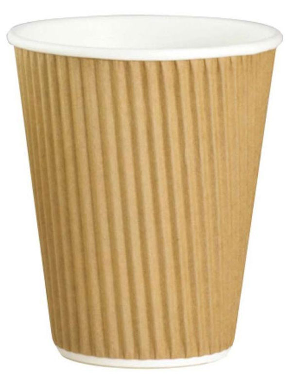 CAPITAL |  12OZ BROWN RIPPLE CUP X 500