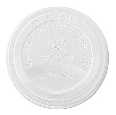 VEGWARE | 12OZ/16OZ WHITE HOT CUP LID X 1000 | VLID89S