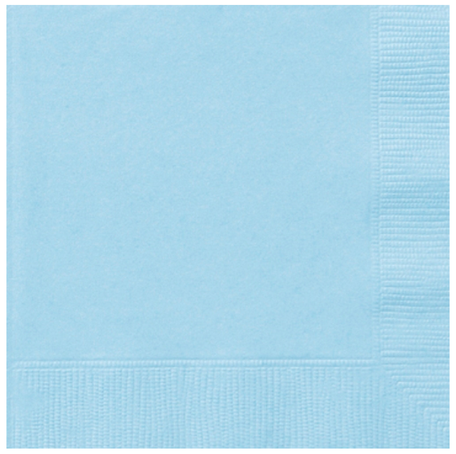 POPPIES EUROPE | 4 FOLD BABY BLUE DINNER NAPKIN 2 PLY 40CM X 2000