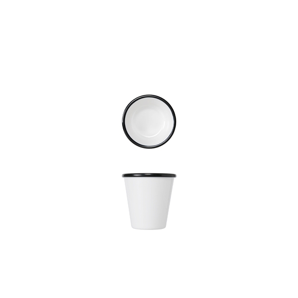 GENWARE | BLACK/ WHITE MELAMINE ATHENS POT 9.2 X 9CM X 24 | AT091803