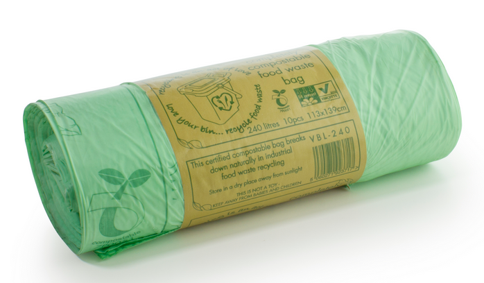 VEGWARE | 240 LTR COMPLETELY COMPOSTABLE LINER (10 X 14) | VBL-240