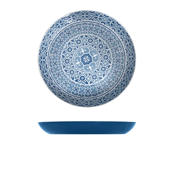 GENWARE | BLUE MARRAKESH MELAMINE BOWL 38 X 4.5CM | MK380928