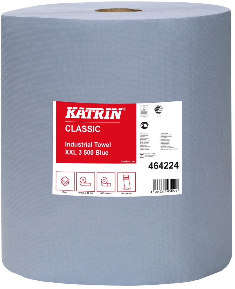 KATRIN | 464224  CLASSIC BLUE INDUSTRIAL ROLL XXL3 190 M X 2 | 464224