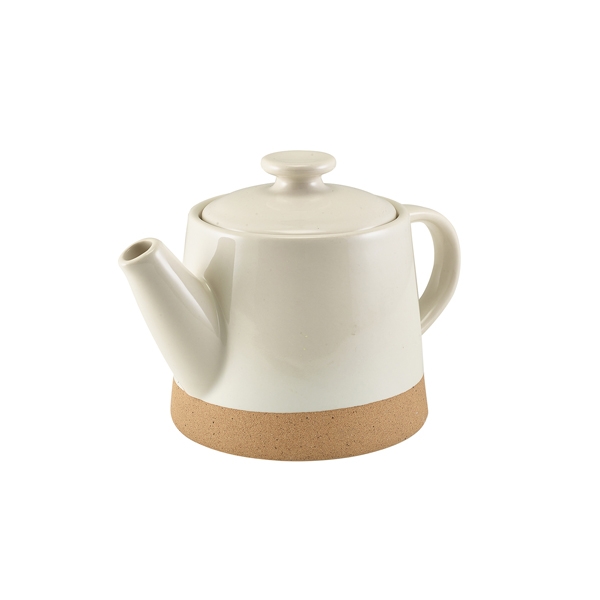 GENWARE | KAVA WHITE STONEWARE TEAPOT 48CL X 6 | TP-KW48