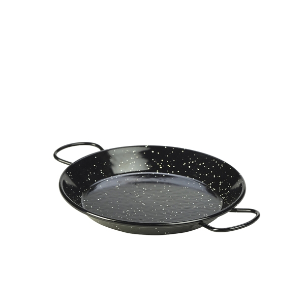 GENWARE | BLACK ENAMEL PAELLA PAN 20CM X 6 | E0220