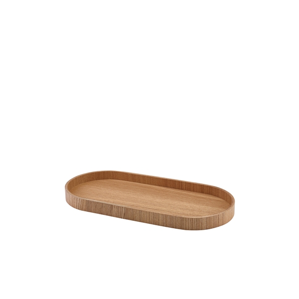 GENWARE | OVAL LIGHT WOOD VENEER TRAY 35 X 16.5CM | WVT-V35L
