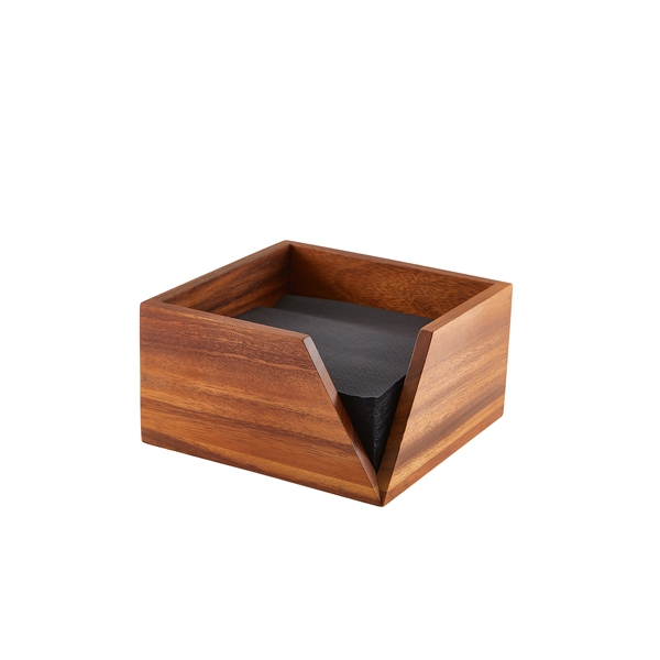 GENWARE | ACACIA WOOD SERVIETTE HOLDER 18.6 X 10CM | WDSH18