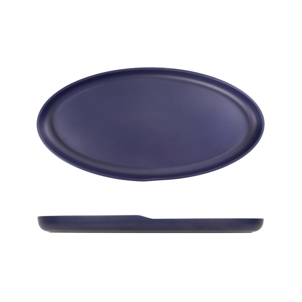 GENWARE | DENIM BLUE COPENHAGEN OVAL MELAMINE DISH 47.5 X 24CM | CP472570