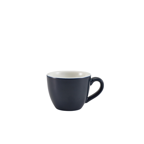 GENWARE | PORCELAIN MATT BLUE BOWL SHAPED CUP 9CL X 6 | 312109MBL