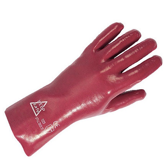 KEEPSAFE | RED PVC GAUNTLET 14" | 303023