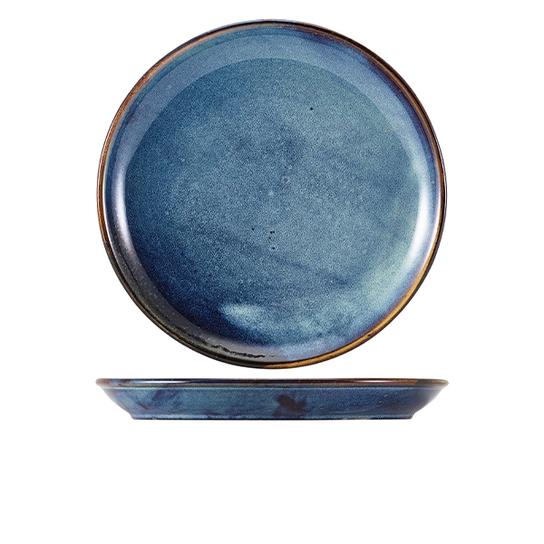 GENWARE | TERRA PORCELAIN AQUA BLUE COUPE PLATE 30.5CM X 6 | CP-PBL30