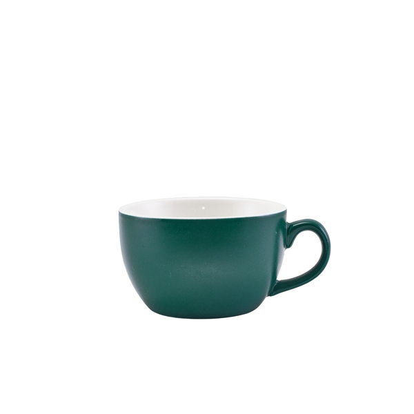 GENWARE | PORCELAIN MATT TEAL BOWL SHAPED CUP 25CL X 6 | 322125MT