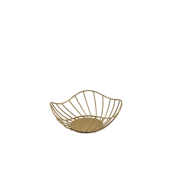 GENWARE | LOTUS LEAF GOLD WIRE BASKET 20 X 8CM | WBSL208GD