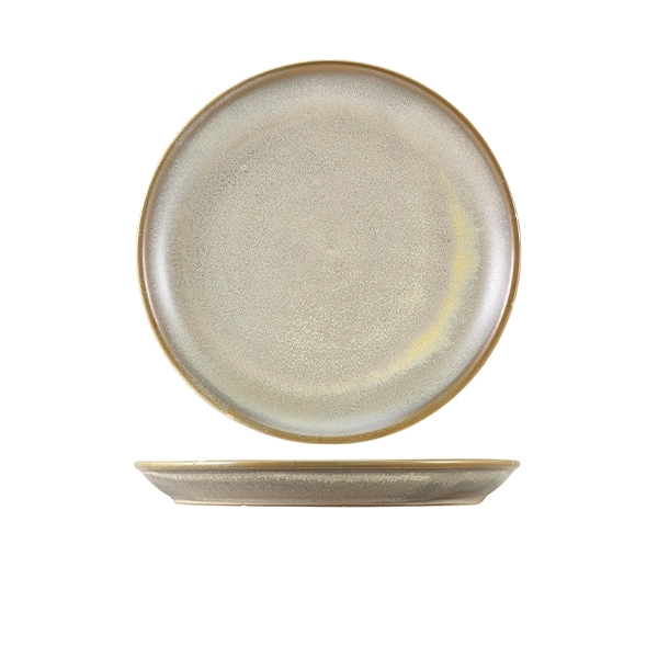 GENWARE | TERRA PORCELAIN MATT GREY COUPE PLATE 24CM X 6 | CP-PMG24