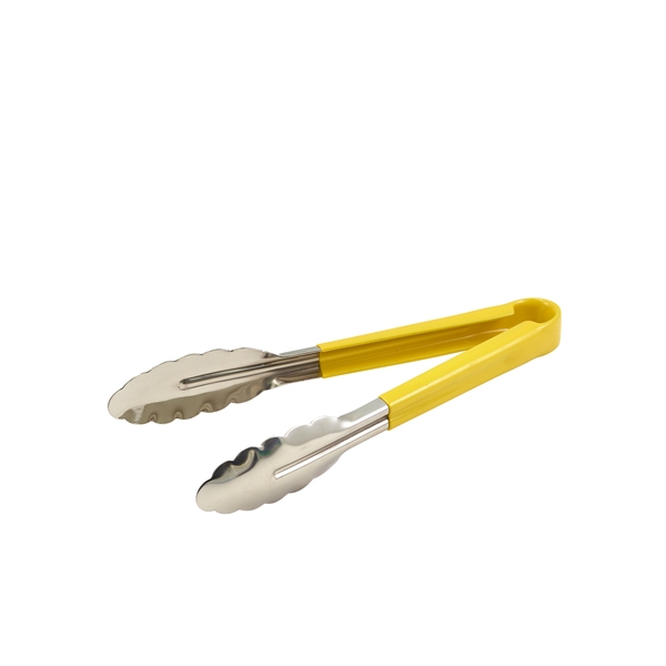 GENWARE | COLOUR CODED STAINLESS STEEL TONG 23CM YELLOW | CCT23Y