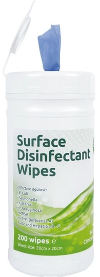 ECOTECH | ANTI BAC SURFACE DISINFECTANT WIPES X 200 | ETSD200