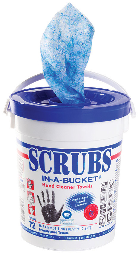 P-WAVE | SINGLE SCRUBS HAND TOWEL WIPES TUB X 72 | 17272
