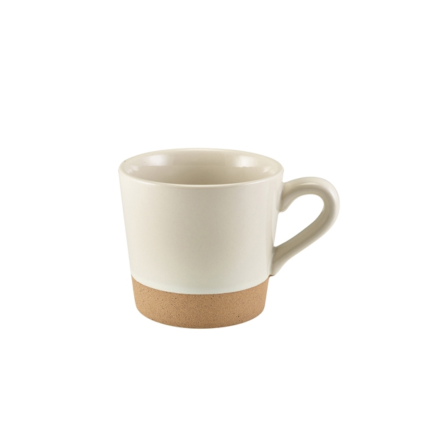 GENWARE | KAVA WHITE STONEWARE COFFEE CUP 34CL X 6 | CUP-KW34