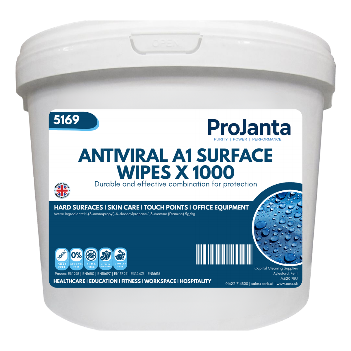 PROJANTA | CAPITAL A1 ANTIVIRAL SURFACE WIPE X 1000 | 5169