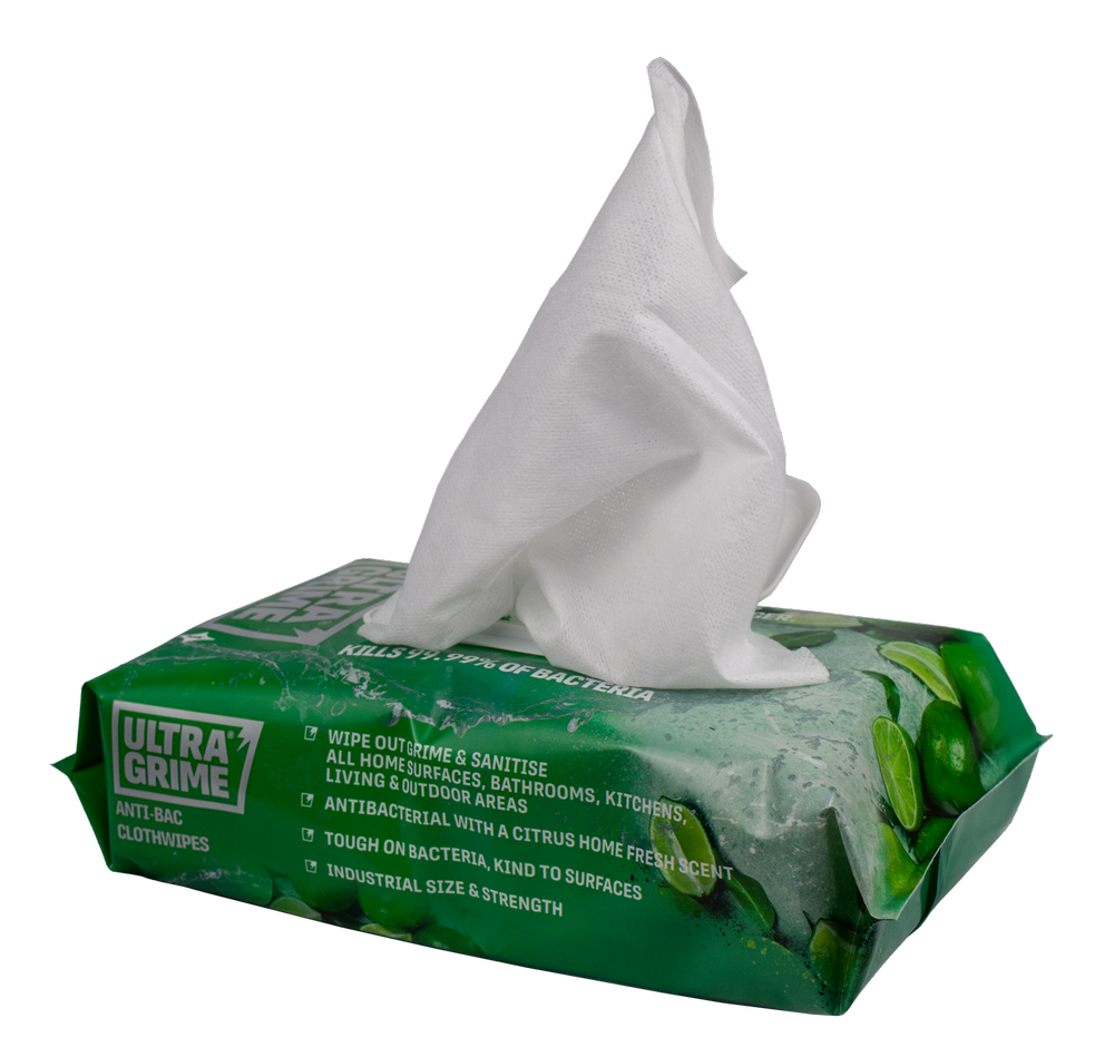 UNIWIPE | ULTRAGRIME ANTI-BAC CLOTHWIPES X 80 XXL | 5640