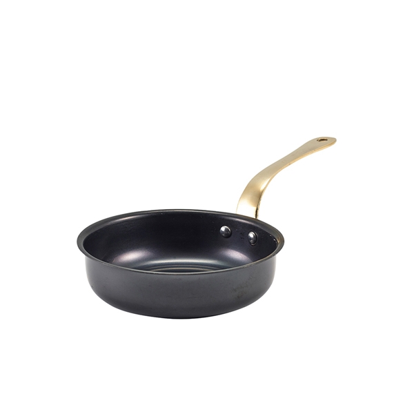 GENWARE | BLACK VINTAGE STEEL MINI FRY PAN 13.5 X 3.75CM X 6 | SMF13BKV