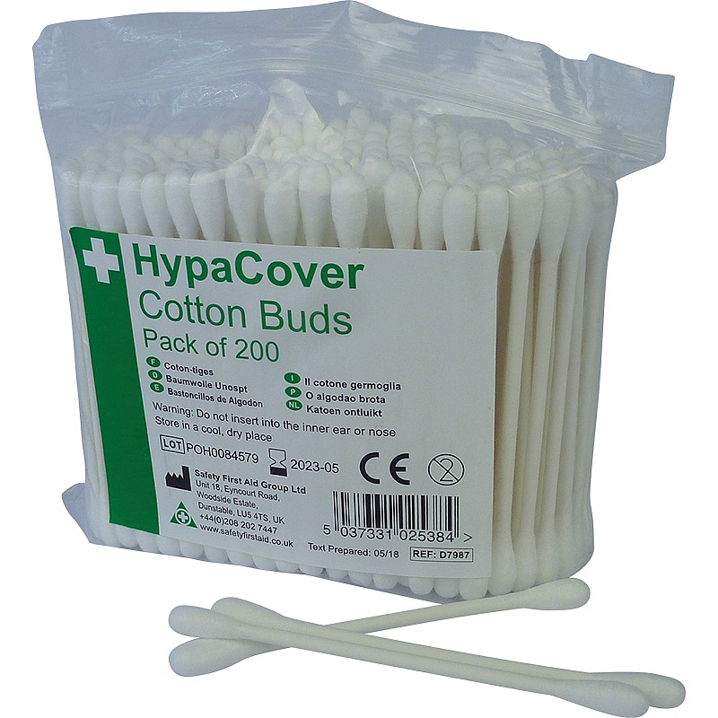 SAFETY FIRST AID | HYPABAND COTTON BUDS X 200 | D7987