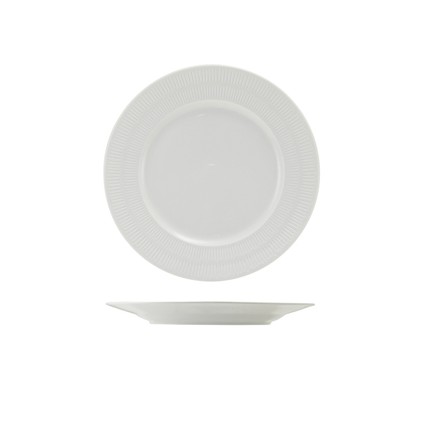 GENWARE | INCISE PORCELAIN SOLARA WINGED PLATE 23CM X 6 | WP-ISL23