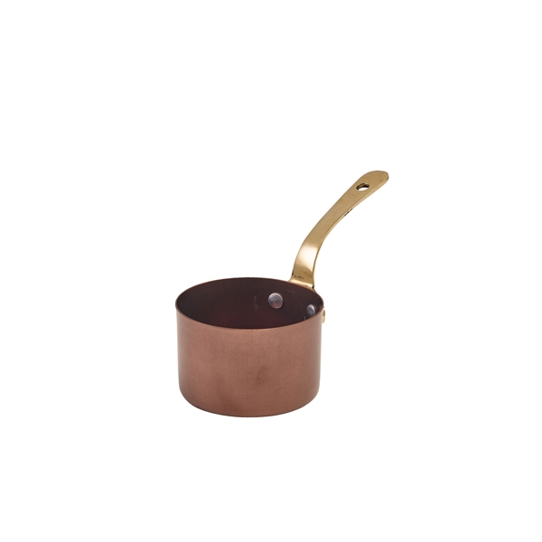 GENWARE | COPPER VINTAGE STEEL MINI SAUCE PAN 7.8 X 4.5CM X 6 | SMS8CV