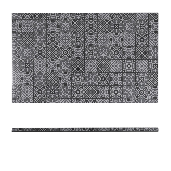 GENWARE | BLACK MARRAKESH MELAMINE GN 1/1 SLAB 53 X 32.5CM | MK110872