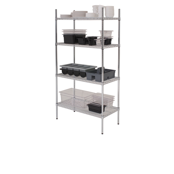 GENWARE | 4 TIER WIRE RACKING 183 X 45 X 183CM | 222-7218