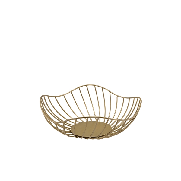 GENWARE | LOTUS LEAF GOLD WIRE BASKET 28.5 X 10CM | WBSL2810GD