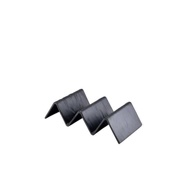 GENWARE | MELAMINE MATT BLACK FAST FOOD STAND 2 SLOT X 12 | FFS2BKMEL