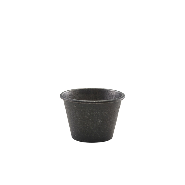GENWARE | BLACK VINTAGE STEEL RAMEKIN 71ML X 24 | RAMST2BKV