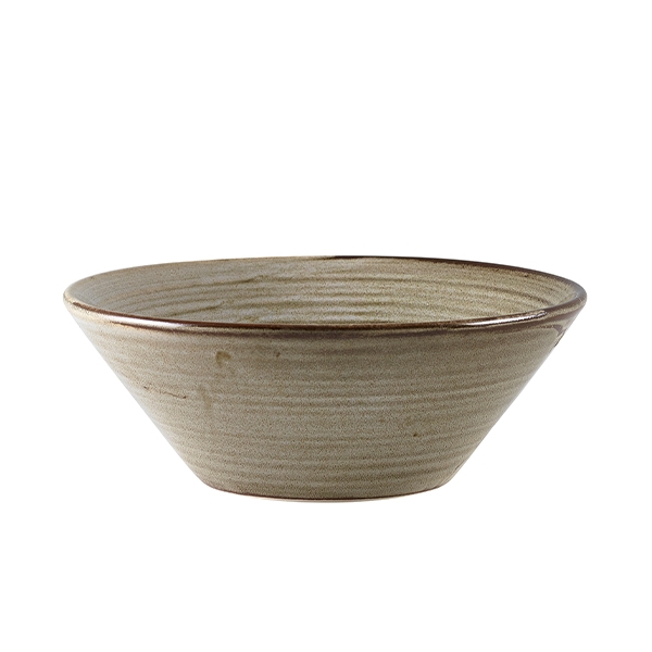 GENWARE | TERRA PORCELAIN GREY CONICAL BOWL 16CM X 6 | CN-PG16