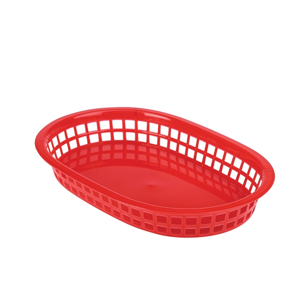 GENWARE | FAST FOOD BASKET RED 27.5 X 17.5CM X 6 | FFB27-R