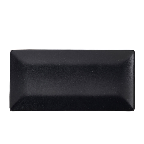 GENWARE | LUNA STONEWARE BLACK RECT PLATE 30 X 15CM/ 12 X X 6 | B2976