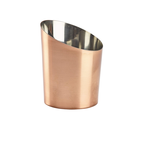 GENWARE | COPPER PLATED ANGLED CONE 9.5 X 11.6CM X 12 | SVCA10C