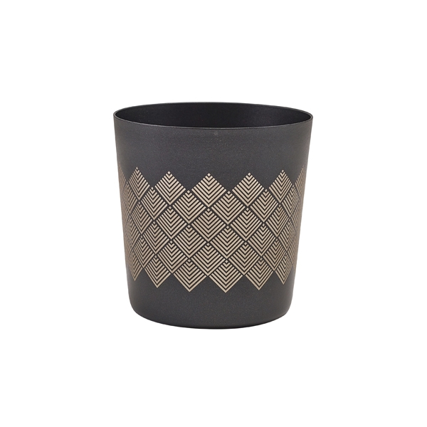 GENWARE | METALLIC BLACK DIAMOND SERVING CUP 8.5 X 8.5CM X 12 | SVCD8MTBK