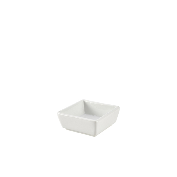 GENWARE | PORCELAIN SQUARE DISH 8.5 X 3.5CM/ 3.25 X X 6 | 353008
